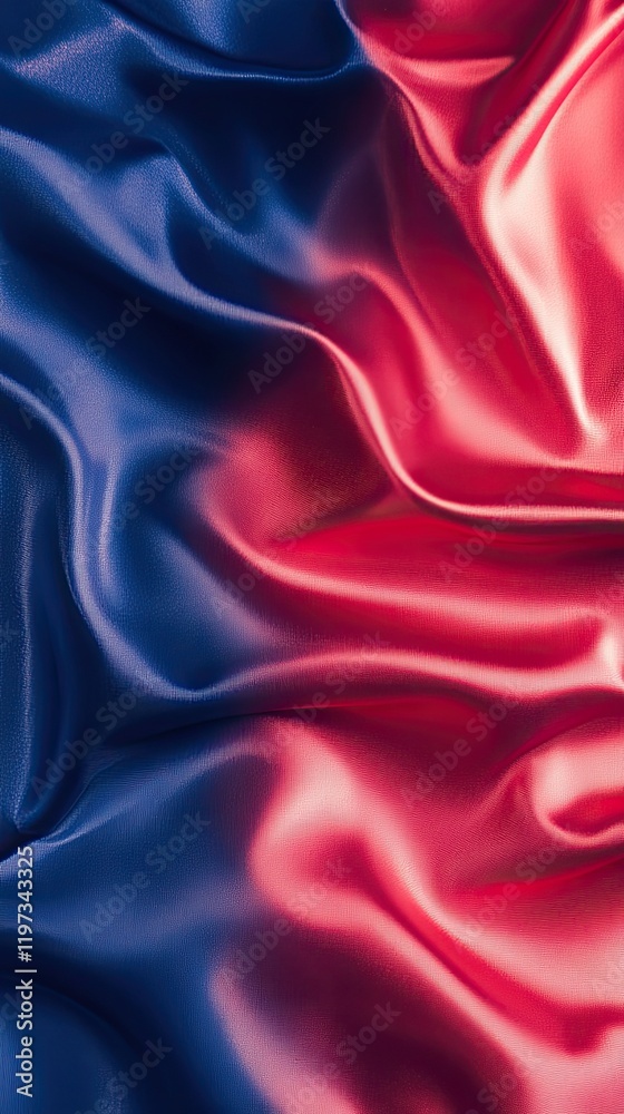 Fototapeta premium A red and blue gradient background with a grain effect for texture and depth