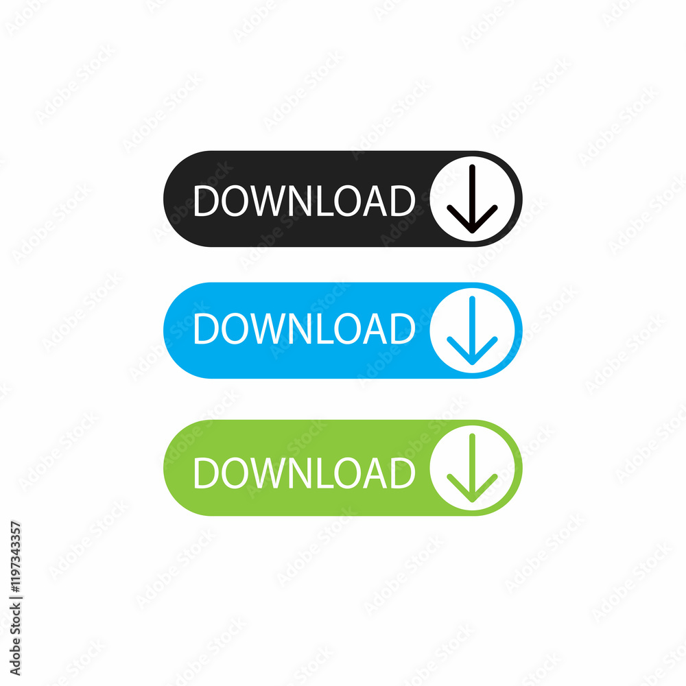 Download button vector icon, install symbol, simple flat vector illustration for website or mobile app Download button vector icon, install symbol, simple flat vector illustration for website or mobile app