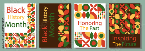 Black history month banner. Black history honoring the past, inspiring the future. Vector illustration design graphics. Flat template for background, banner, card, poster