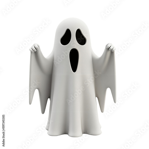 playful cartoon ghost 3d rendering photo