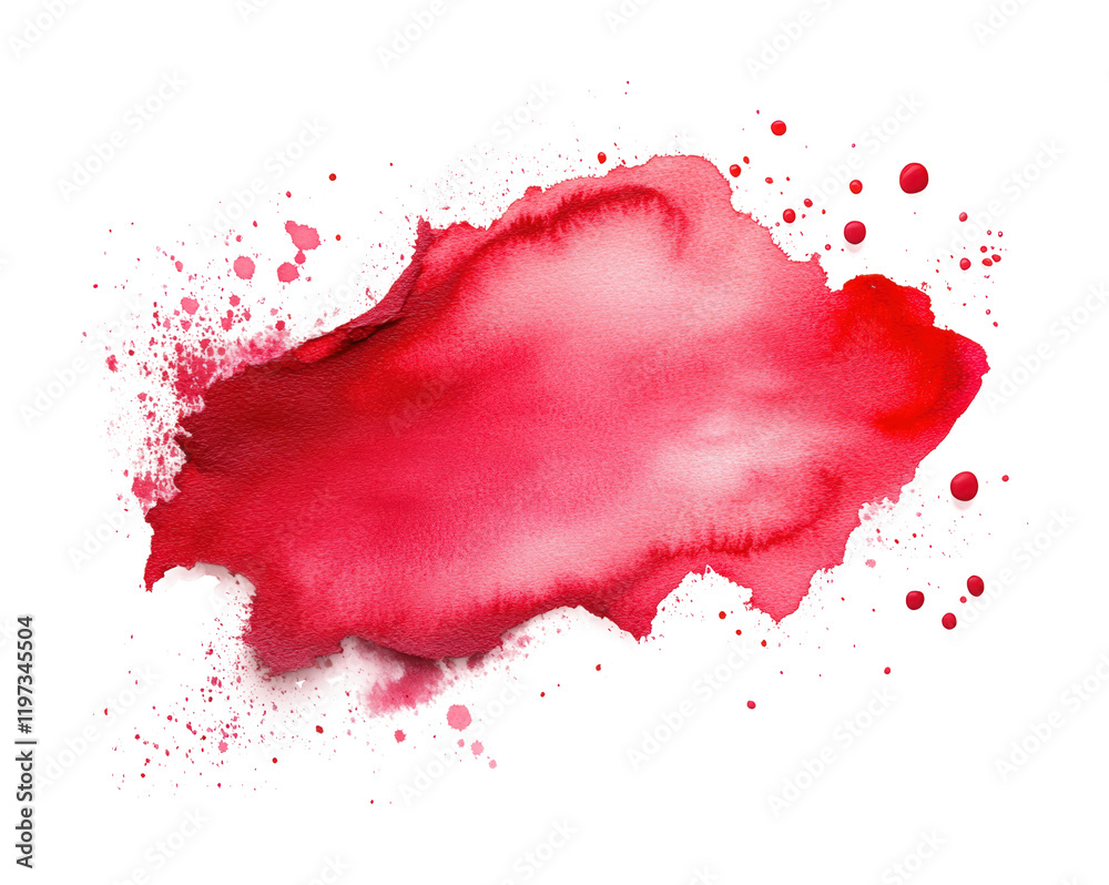 Vibrant red stain watercolor texture studio digital creative environment close-up visual design isolated on transparent background png Vibrant red stain watercolor texture studio digital creative environment close-up visual design isolated on transparent background png