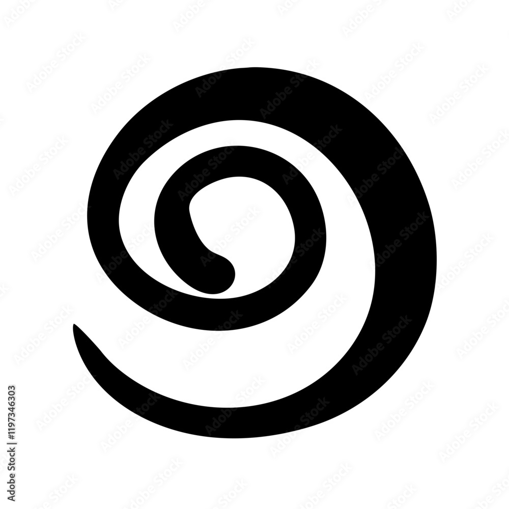 Spiral abstract black ink illustration Spiral abstract black ink illustration