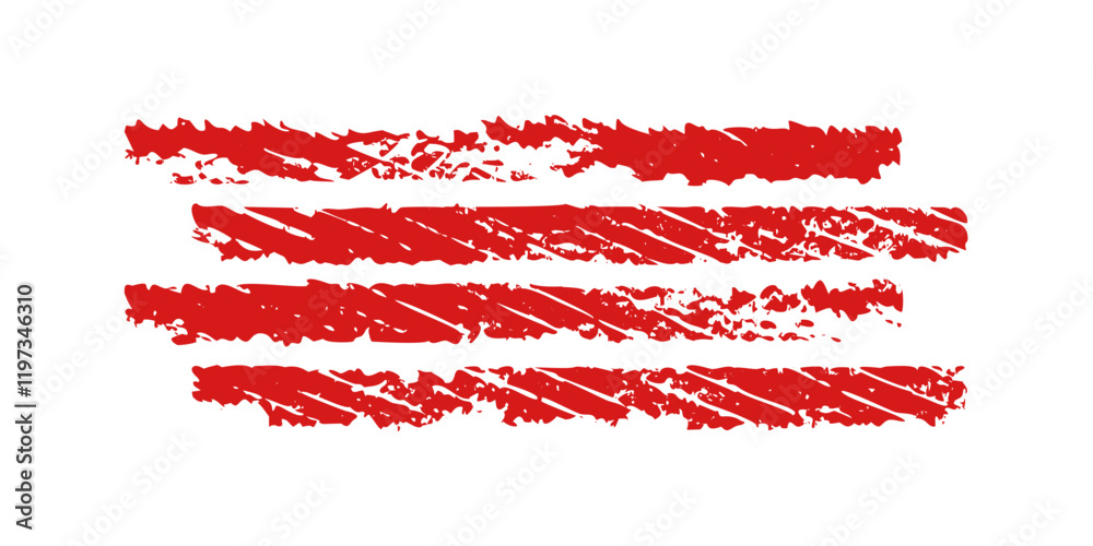Rough red textured brushstrokes in horizontal lines Rough red textured brushstrokes in horizontal lines