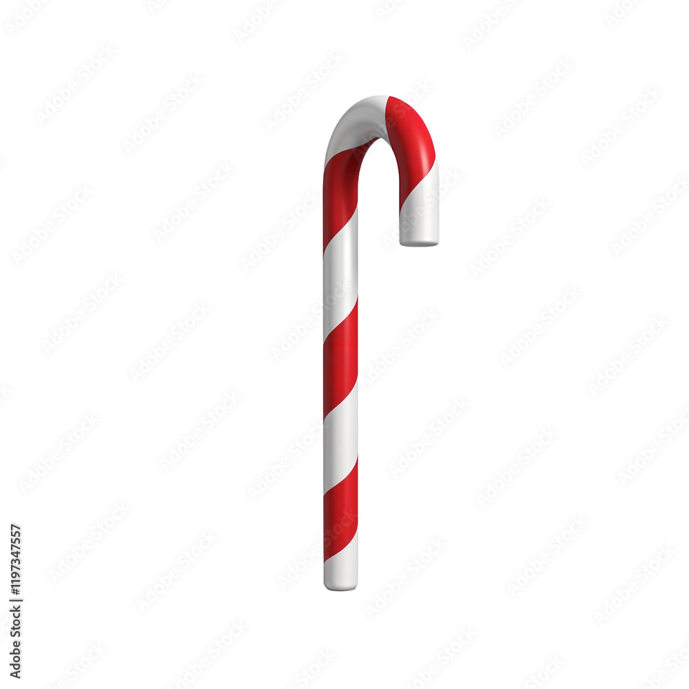classic red and white striped candy cane a festive treat. classic red and white striped candy cane a festive treat.