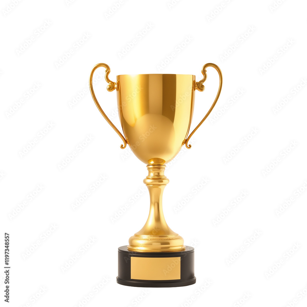 polished golden trophy with elegant handles polished golden trophy with elegant handles