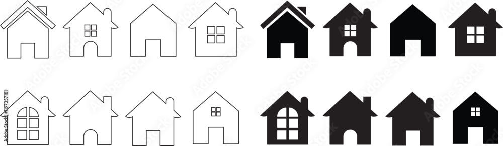 Fototapeta premium House Icons Set