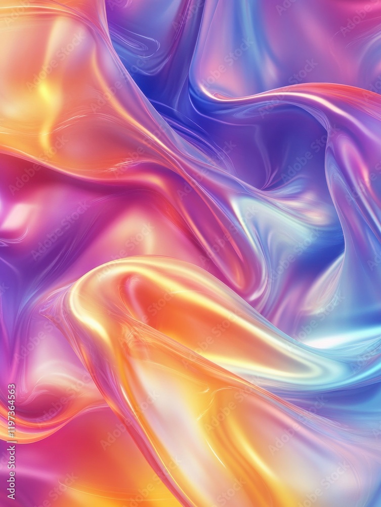 Obraz premium Abstract blurred gradient mesh background. Colorful smooth banner template.Trendy creative vector. Intense blank Holographic spectrum gradient for cover.