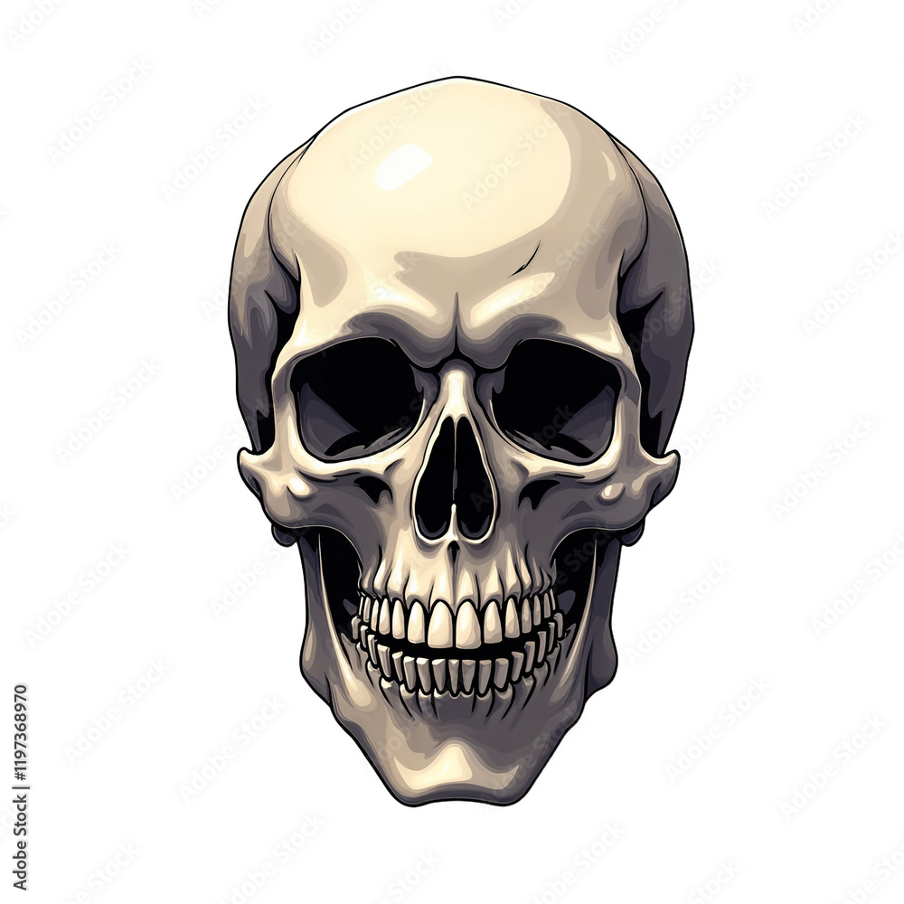 detailed of a human skull detailed of a human skull