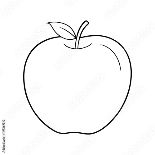 apple outline silhouette vector art