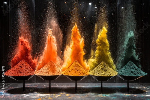 Colorful abstract cloud formation swirling in vibrant hues against a black ba...