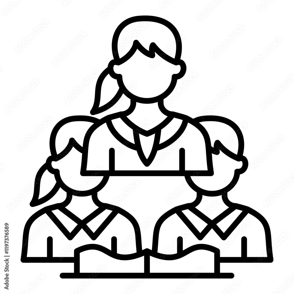 Obraz premium Group Study Icon