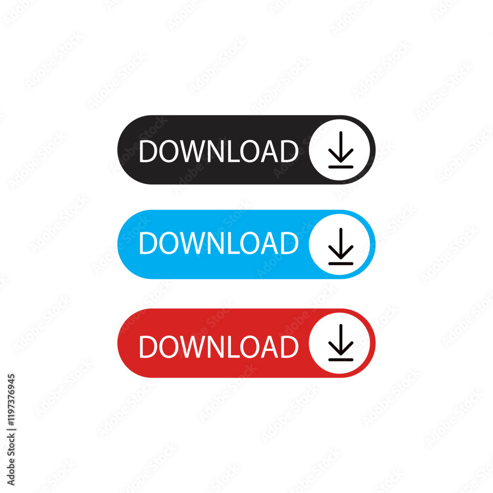 Download button vector icon, install symbol, simple flat vector illustration for website or mobile app Download button vector icon, install symbol, simple flat vector illustration for website or mobile app