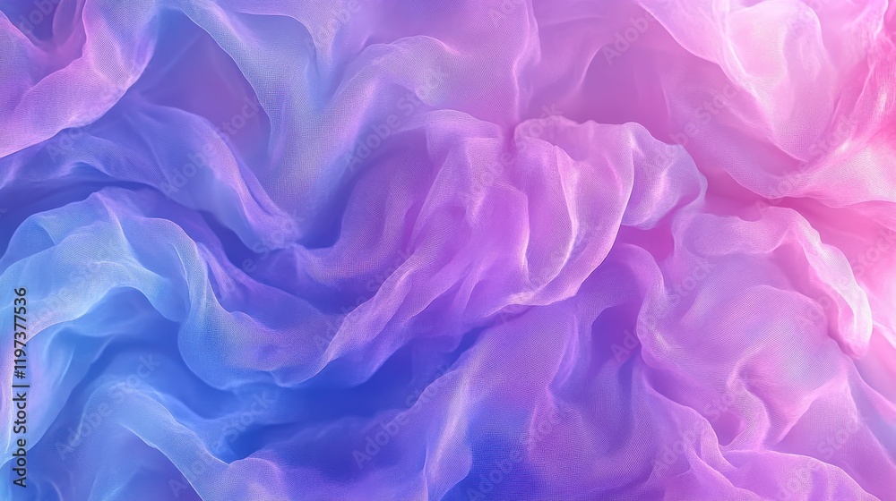 Fototapeta premium Abstract Pastel Purple and Blue Sheer Fabric Drape Texture Background