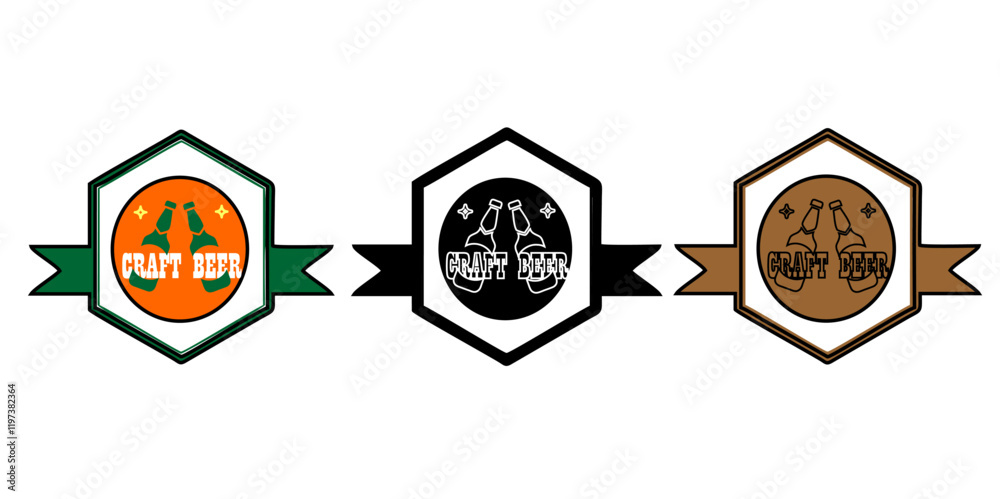 Obraz premium CRAFT BEER Set Logo.eps