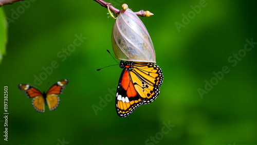 viceroy butterfly flowing out. Chrysalis flowing out 5 butterflies leaked footage shown together photo