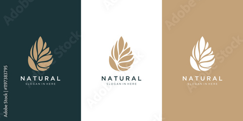 creative olive oil droplets vector logo design 
