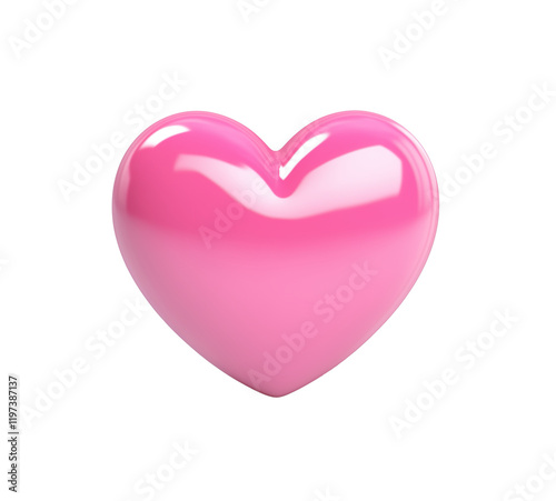 soft pink heart, Isolated on Transparent Background