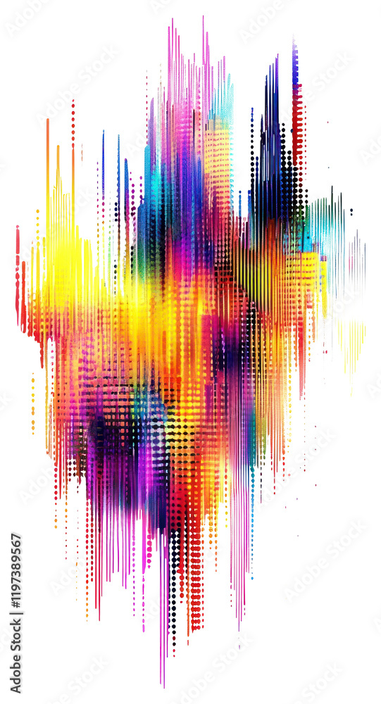 Obraz premium PNG Glitch computer screen error graphics abstract art.