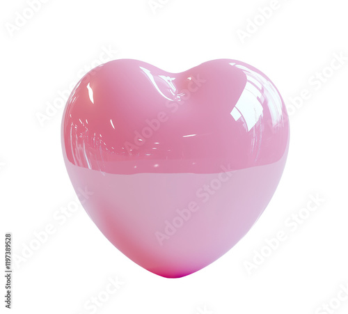 soft pink heart, Isolated on Transparent Background