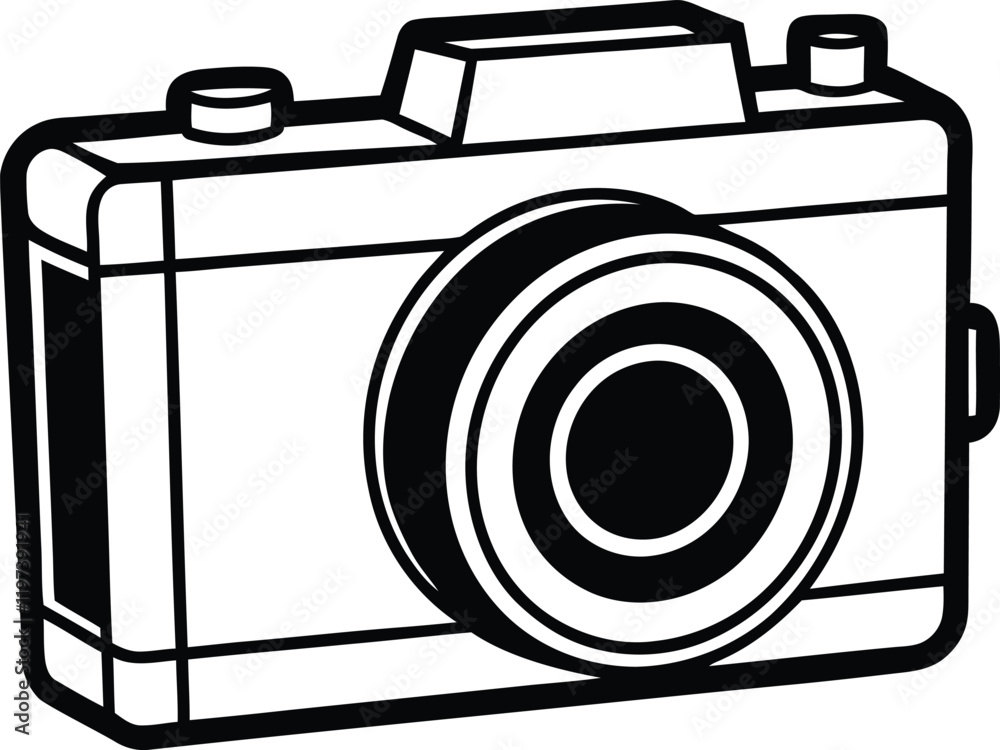 Modern Camera silhouette vector illustration, Camera line art vector, Camera vector design, Camera icon Modern Camera silhouette vector illustration, Camera line art vector, Camera vector design, Camera icon