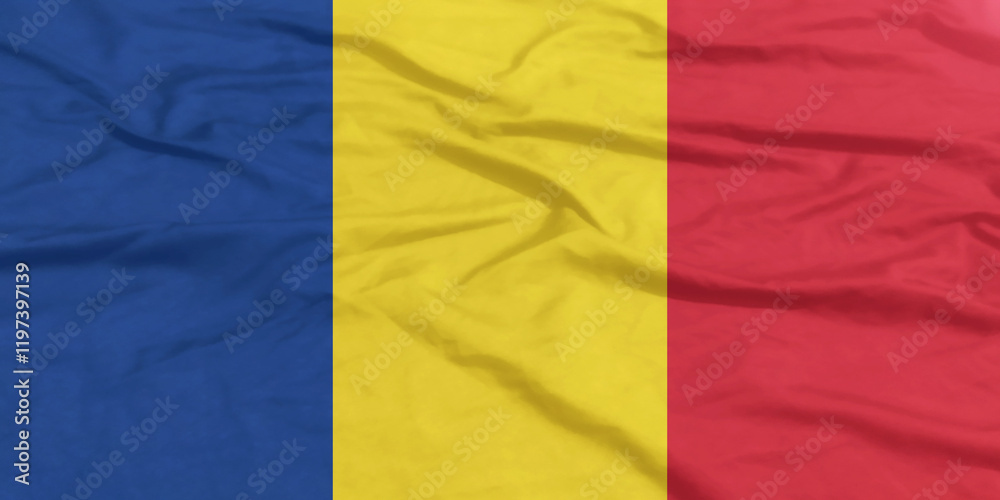 Romania Flag Waving Close Up Romania Flag Waving Close Up