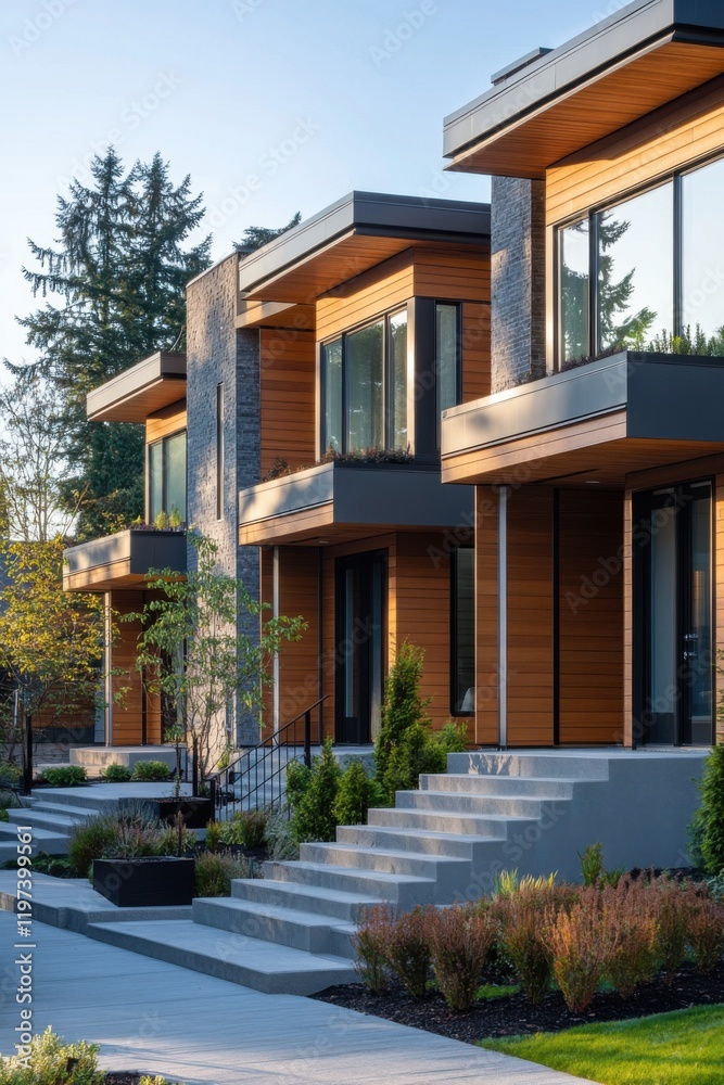 Modern Architectural Design: Luxurious Townhouses in a Serene Setting Modern Architectural Design: Luxurious Townhouses in a Serene Setting