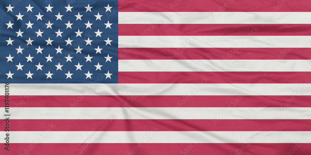 Fototapeta premium United States of America Flag Waving Close Up