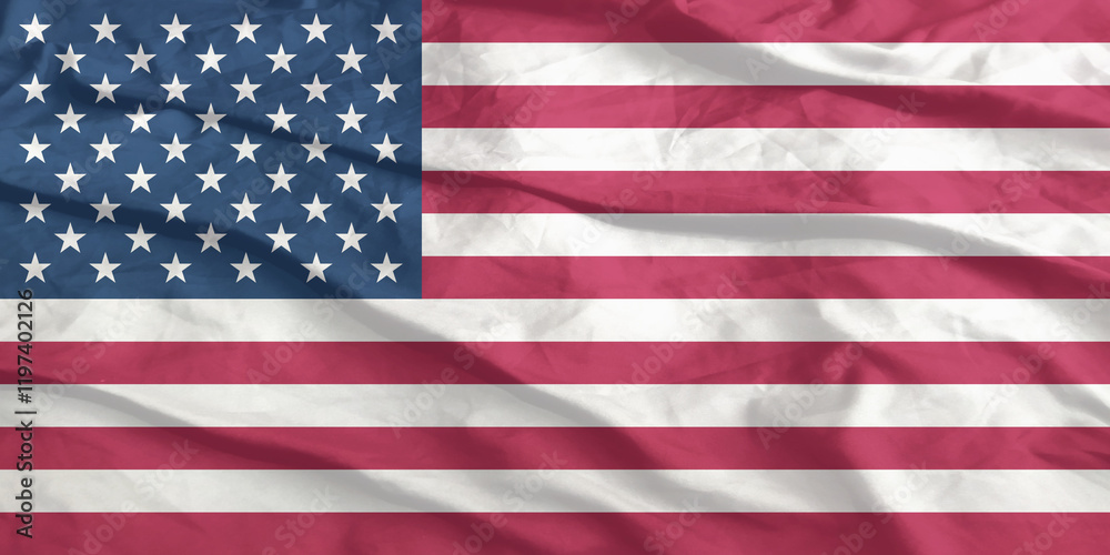 Naklejka premium United States of America Flag Waving Close Up