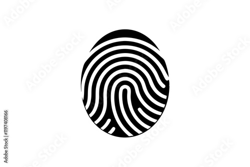 finger print fingerprint lock secure security logo vector icon illustration