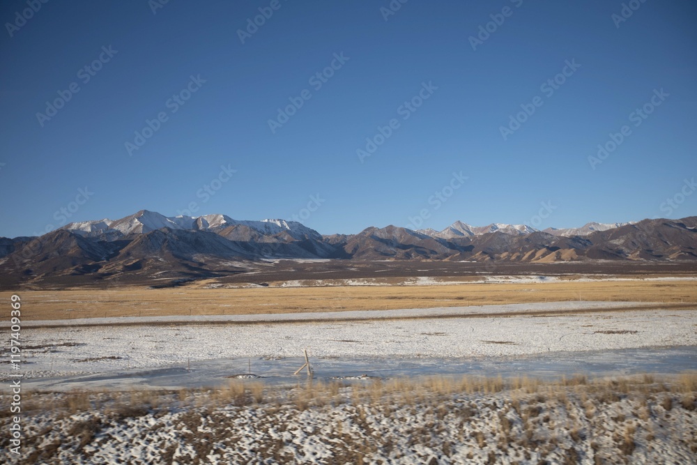 Aerial view shows Grand Canyon of Pingshan Lake in Zhangye Gansu blanketed in fresh snowfall Aerial view shows Grand Canyon of Pingshan Lake in Zhangye Gansu blanketed in fresh snowfall