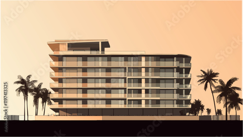 Modern Condominium in a Tropical Landscape.eps