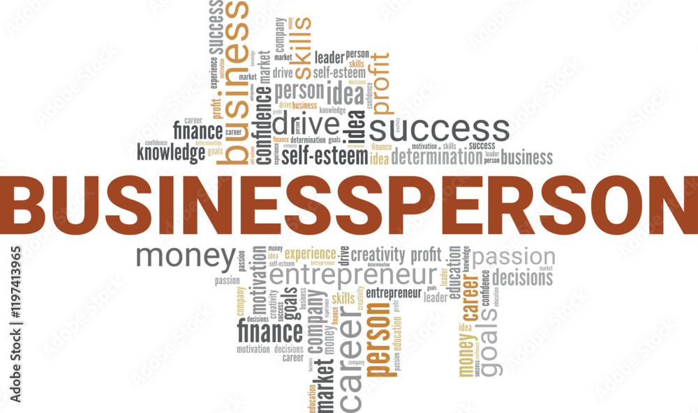 Businessperson word cloud conceptual design isolated on white background. Businessperson word cloud conceptual design isolated on white background.