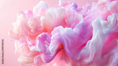 Abstract Pink and Purple Fabric Swirls Soft Pastel Draped Texture Elegant Background