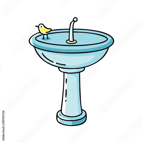 birdbath icon, birdbath vector illustration-simple illustration of birdbath, perfect for birdbath logos and themed design 