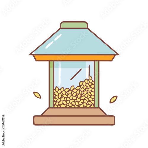 bird feeder with seeds icon, bird feeder with seeds vector illustration-simple illustration of bird feeder with seeds, perfect for bird feeder with seeds logos and themed design 