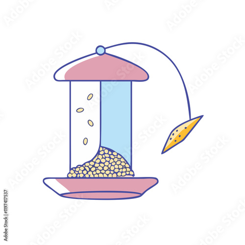 bird feeder with seeds icon, bird feeder with seeds vector illustration-simple illustration of bird feeder with seeds, perfect for bird feeder with seeds logos and themed design 