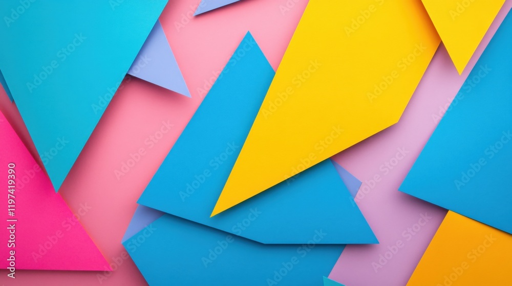 Abstract Colorful Geometric Shapes Design Pastel Background Abstract Colorful Geometric Shapes Design Pastel Background