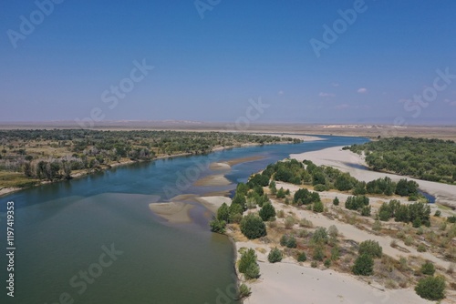 восточный Казахстан река Чёрный Иртыш граница с КНДР