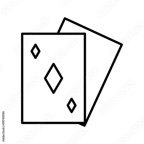 ace of diamonds line icon