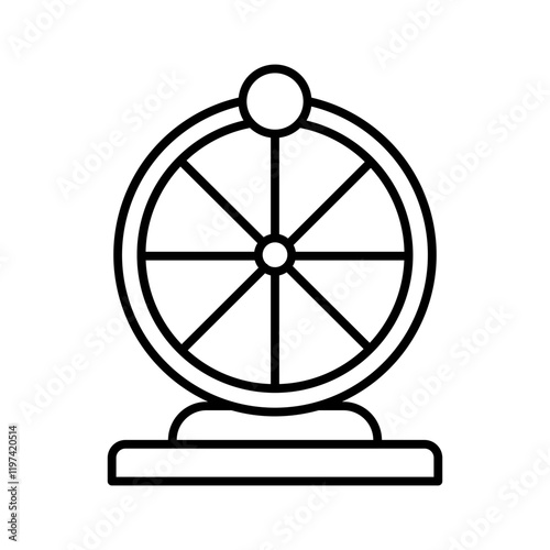 wheel of fortune line icon