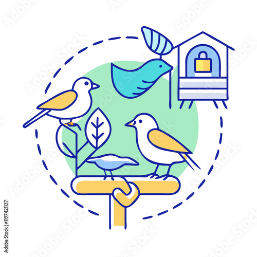 bird sanctuary icon, bird sanctuary vector illustration-simple illustration of bird sanctuary, perfect for bird sanctuary logos and themed design 