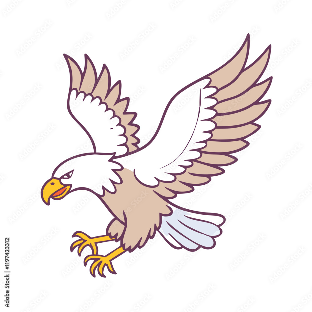 Obraz premium eagle in flight icon, eagle in flight vector illustration-simple illustration of eagle in flight, perfect for eagle in flight logos and themed design 