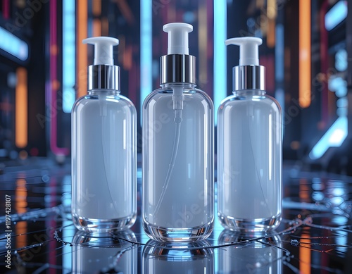 cosmetics or skincare product bottle image suitable for mockup