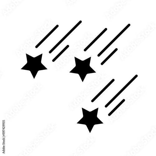 shooting star glyph icon