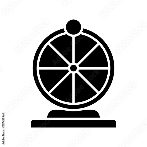 wheel of fortune glyph icon