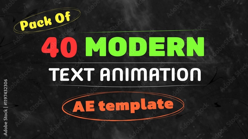 Modern Animation With Text Modern Text Animation Stock Template | Adobe Stock