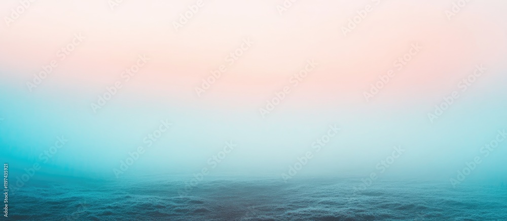 Soft gradient ocean view with misty horizon in pastel colors and copy space for text placement