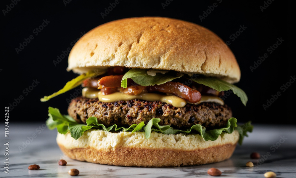 Lentil and Walnut Burgers with Dijon Mustard Lentil and Walnut Burgers with Dijon Mustard