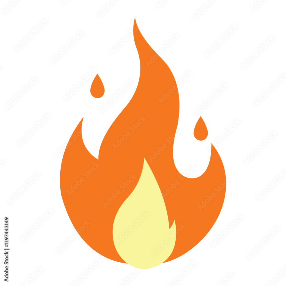 Fire flame icon isolated with white background. For mobile and web. Fire flame icon isolated with white background. For mobile and web.