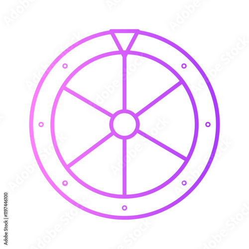 fortune wheel gradient icon